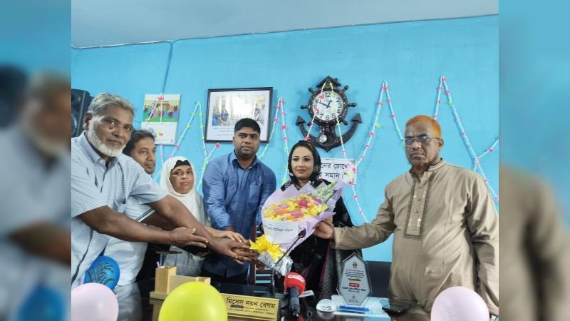 লক্ষ্মীপুরে গ্রাম আদালতে শ্রেষ্ঠত্ব, নয়ন বেগমকে সংবর্ধনা